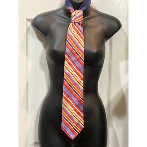 Tommy Hilfiger Mens Necktie Striped‎ Silk Tie Career Business Party